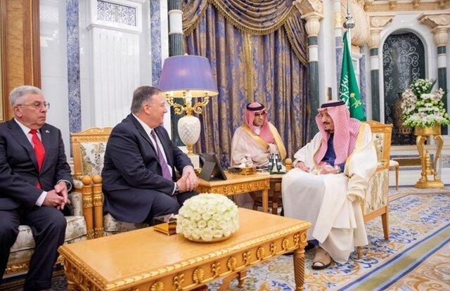 گفتگوی پمپئو با پادشاه عربستان درباره ایران ، بازدید از یک پایگاه نظامی که برای پاسخ به ایران فعال است